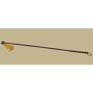 Vintage Brass Candle Snuffer Wand • 3 oz • Long Handle • Cone Bell Extinguisher